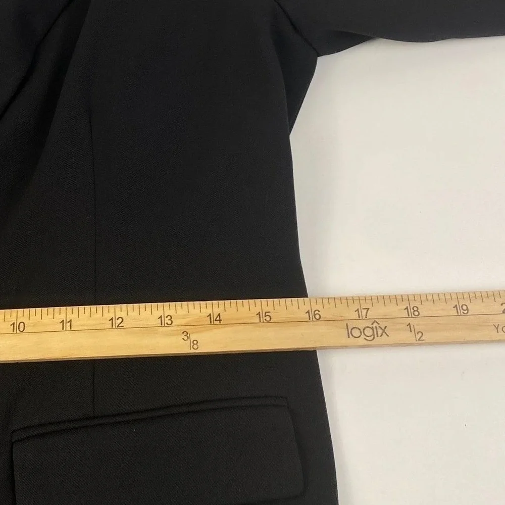 Merona Blazer‎ Women 8 Black One Button Professional Suit Jacket RN17730
